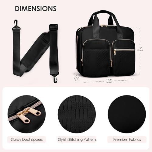3 Ring Zipper Binder, 2 Inch Ring Binder Organizer Bag with Strap - Image 4