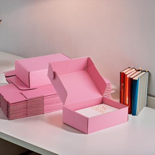 10x7x3 inch Pink Shipping Boxes for Small Business- Set of 25 - Image 5
