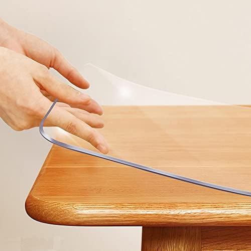 Square 17x17 Inches Clear Plastic Table Protector Vinyl Childesn Painting Desk Cover Chair Mat Transparent Table Cover Pad PVC Tablecloth for Night Stangd Coffee Table Writing Desk Topper Waterproof by SPLENDEFUL