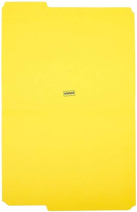 Staples Reinforced Colored File Folders, Letter Size, 3‑Tab Design, Yellow, Heavy‑Duty Construction, 100/Box - Image 7