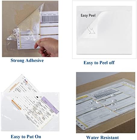 7.5'' X 5.5'' Packing Slip Envelope Pouches, 2000Pcs Shipping Label Sleeves, Top Loading Packing List Mailing Envelopes, Clear Shipping Sleeves for Labels - Image 2