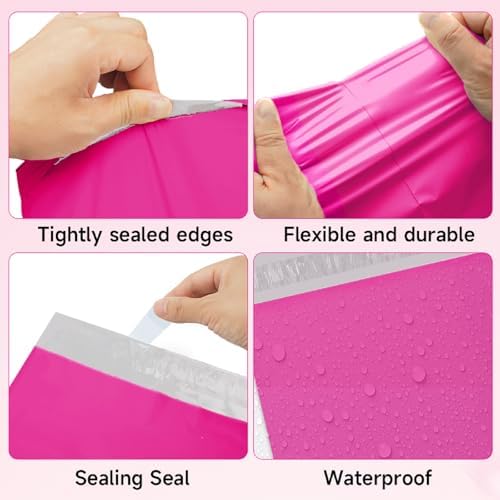 Pink Poly Mailers 12x15.5 Inch, 500 Pack - Image 2