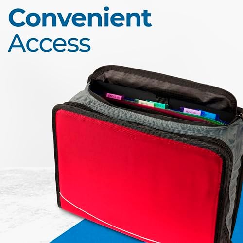 Case-it Zipper Binder | 4-Inch D-Rings | 800-Sheet | D-186 Fire Engine Red - Image 6