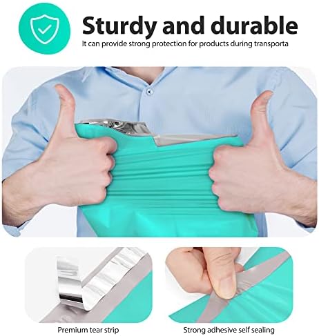 Fuxury Large Poly Mailers 14.5x19" 100Pcs,Shipping Bags for Clothing,Teal - Image 4