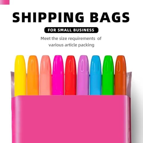 POLYSELLS 200 pcs 6x9 Inches Pink Poly Mailers Shipping Envelopes, Strong Adhesive Sealing, Waterproof, and Tear-resistant Postal Mailing Bags for Small Business, Clothes, Non-Fragile Items - Image 6
