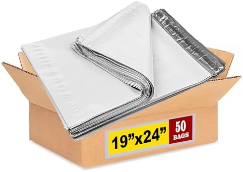 iMBAPrice 50 - 19x24x Premium Matte Finish Self-Sealing Non-Padded White Poly Mailers/Mailing Envelopes/Bags (iMBA-7PM-50) by iMBAPrice