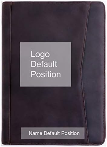 Personalized Leather Portfolio Padfolio for Men, Engraved Gifts for Father's Day for Husband from Wife, Customized Leather Gifts Present for Son/Dad, for Birthday, Dark Brown by Gavarnie