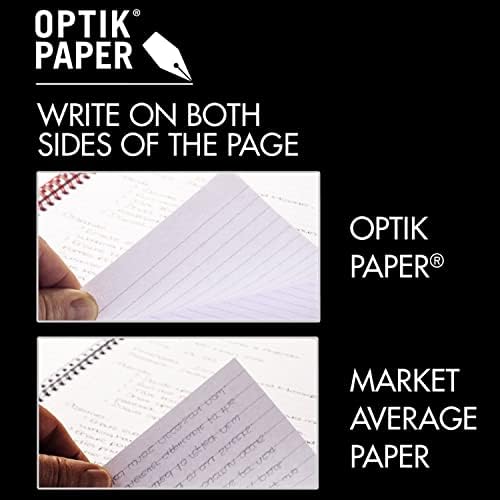 Black n' Red Notebooks, Business Journals, 3 Pack, 11-3/4" x 8-1/4", 96 Sheets, Ruled, Optik Paper, Hardcover, Casebound, Black (400123487) - Image 2