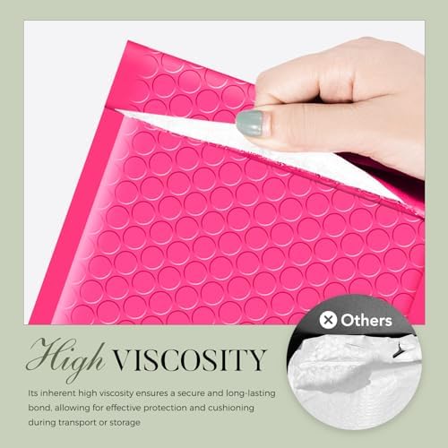 Metronic Small Bubble Mailers 4x8 Inch 200 Pack Pink Padded Envelopes - Image 3
