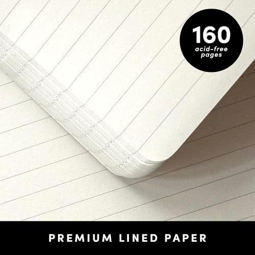 PAPERAGE Lined Journal Notebook, Hardcover Journal for Women & Men, 160 Pages, (5.6 in x 8 in), College Ruled Journaling Notebook for Work, School Supplies & Note Taking, (Marigold) - Image 4
