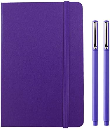 JAM PAPER Complete Desk Kit - Purple - Stapler, Tape Dispenser, Staples, Journal, Le Pens, Rubber Bands, Paper Clips & Binder Clips - 8/Pack - Image 7