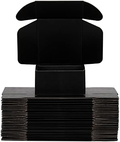 7x5x2 inch Black Shipping Boxes for Small Business- Set of 25 by Yidomto