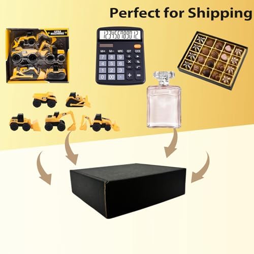 Small Shipping Boxes 7x6x2, Set of 25, Black Corrugated Cardboard Box Mailer (YD762-25BK) - Image 6