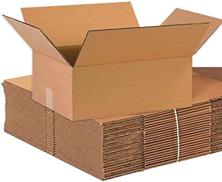 BOX USA 16 x 12 x 6 Corrugated Cardboard Boxes, Flat 16"L x 12"W x 6"H, Pack of 25 | Shipping, Packaging, Moving, Storage Box for Home or Business, Strong Wholesale Bulk Boxes by BOXUSA