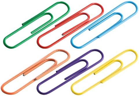 JAM PAPER Colorful Jumbo Paper Clips - Large 2 Inch Paperclips - Rainbow Assortment - 6 Packs of 75 - Image 3