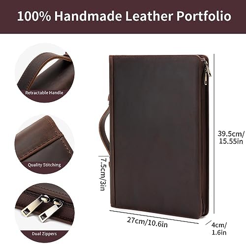 Leather 3 Ring Portfolio for 8.5 x 14" Pad and 15" Laptop - Image 7