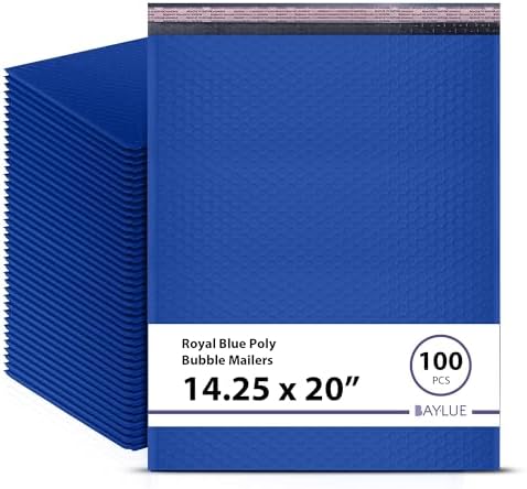 Royal Blue Bubble Mailers 14.50x20, Poly Padded Envelopes #7, 100 Pack by BAYLUE