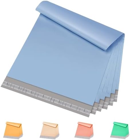 Metronic Poly Mailers 12x15.5 200PC Bulk Shipping Bags, Light Blue by METRONIC