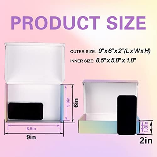Shipping Boxes for Packaging, 9x6x2 Inches Corrugated Cardboard Boxes, Paper Mailing Boxes for Small Business(15 Pack) - Image 2