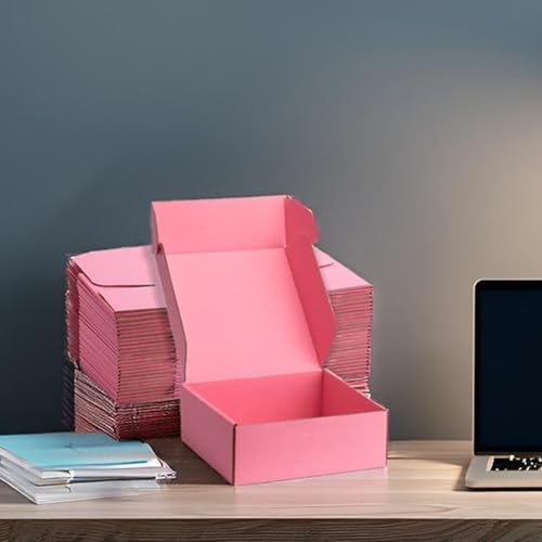 Pink Shipping Boxes 10x10x3 Inches, 20 Pack - Image 6