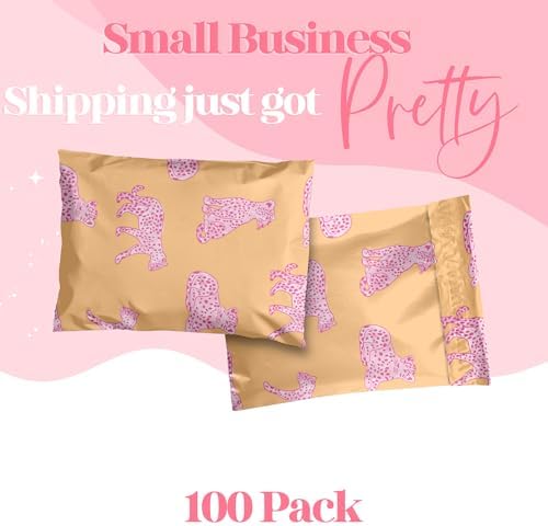 Pretty Package Store Poly Mailers 14.5x19, Pink Leopard, 100 Pack - Image 2