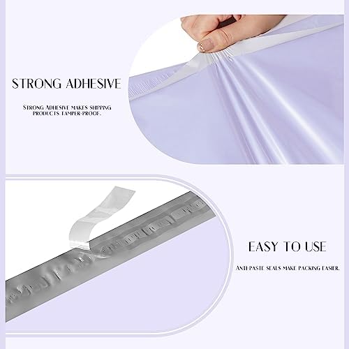 Metronic Large Poly Mailers 14.5x19 50PC Clothes Shipping Bags Lilac Purple - Image 4
