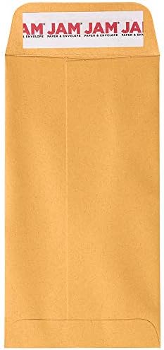 JAM PAPER #7 Coin Business Envelopes with Peel and Seal Closure - 3 1/2 x 6 1/2 - Brown Kraft Manila - Bulk 250/Box - Image 2
