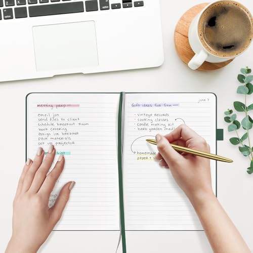 &And Per Se Lined Hardcover Notebook – A5 5.7"x8" College Ruled, 160 Pages, 100gsm Thick Paper – Aesthetic Journal for Women, Gift-Ready Planner, Everyday Writing Notebook (Dark Green) - Image 7