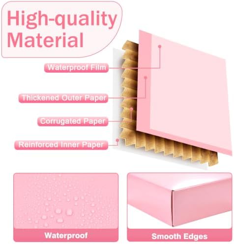 50 Pack Pink Shipping Boxes, 7x5x2" Cardboard Mailing Boxes for Shipping Small Business, Bulk Packaging Boxes - Image 3