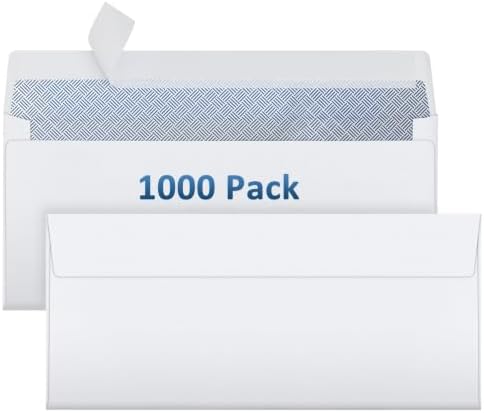 1000 Pack #10 Security Envelopes Self Seal 4-1/8 x 9-1/2 Inch by Outdoramic