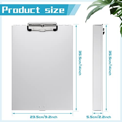 PerKoop 8 Pcs Aluminum Clipboard with Storage, Folder Form Holder - Image 2