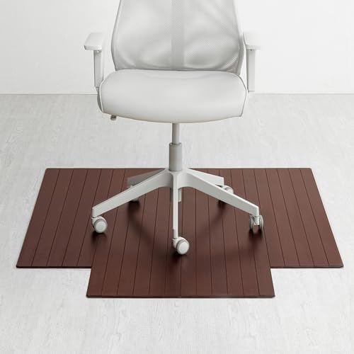 Anji Mountain 52" x 44" Bamboo Office Chair Mat for Carpet & Hardwood Floor by AnjiMountain