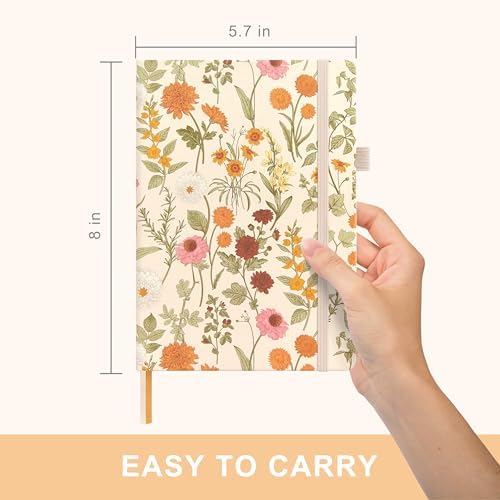&And Per Se Lined Hardcover Notebook – A5 5.7"x8" College Ruled, 160 Pages, 100gsm Thick Paper – Aesthetic Journal for Women, Gift-Ready Planner, Everyday Writing Notebook (Wild Flowers) - Image 2