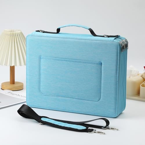 600-Slot Colored Pencil Case, 5-Layer Zipper with Shoulder strap and Handle - Image 6