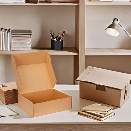 Kraft Brown Shipping Boxes 10x8x3 Inches, 20 Pack - Image 6