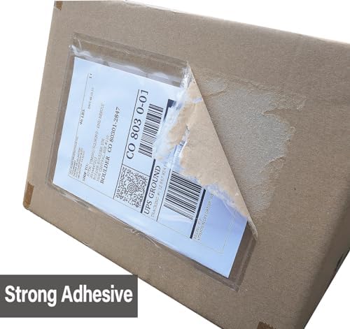 (1200 Pack) BEUYI Clear 9.5'' x 6.7'' Packing List Envelopes, Adhesive Shipping Label Pouches/Sleeves, Easily Fits Half of Letter-Size Paper - Image 4
