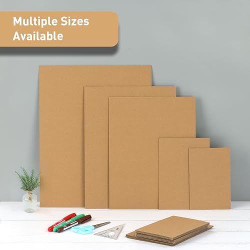 FARRAY 100 Pack 5x7 Inch Corrugated Cardboard Sheets, 1.8mm Thick Brown Kraft Cardboard Backing, Bulk Flat Cardboard Inserts Filler Pads for Packing, Shipping, Mailers, Crafts - Image 4
