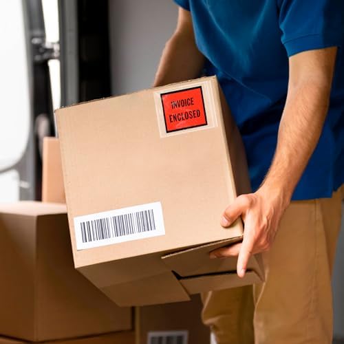 ABC PACK & SUPPLY Packing List Envelopes, Clear with Red Face Invoice Enclosed, 4 x 5 Inch, Self Seal Shipping Document Pouches 2 Mil Polyethylene, Pack of 1000 - Image 7