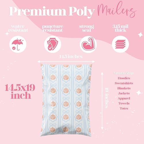 Pretty Package Store Poly Mailers 6x9, Blue Pumpkin, 100 Pack - Image 5