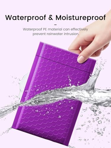 GSSUSA Purple Bubble Mailers 8.5x12" 500 Pack Padded Envelopes Self Seal - Image 5
