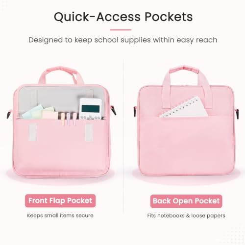 Sooez Zipper Binder Bag, 3 Inch 3 Ring Binder with D-Ring, Holds 900 Sheets - Image 3