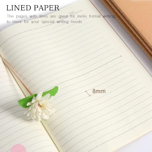 LIONSOUL 10 Pack Kraft Notebooks Bulk A5 Lined Journals 80 Pages Brown Journal Notebooks Sewn Binding Small Notebooks for Writing Notes Office Supplies - Image 4