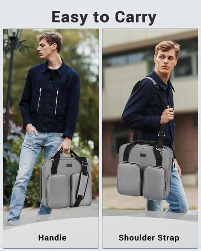 3 Inch Zipper Binder 3 Ring with Shoulder Strap & Multi-Pocket - Image 6