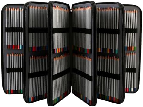 600-Slot Colored Pencil Case, 5-Layer Zipper with Shoulder strap and Handle - Image 2
