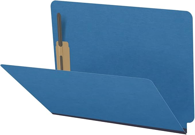 25 Pt. Pressboard Classification Folders, Full Cut End Tab, Letter Size, No Dividers, Royal Blue (Box of 25) by Ecom+Folders