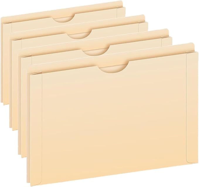 Pendaflex File Jackets, Legal Size, Manila, 2" Expansion, Reinforced Straight-Cut Tabs with Thumb Cut, 50 Per Box (23200EE), Beige, (Pack of 4) by TOPSProducts