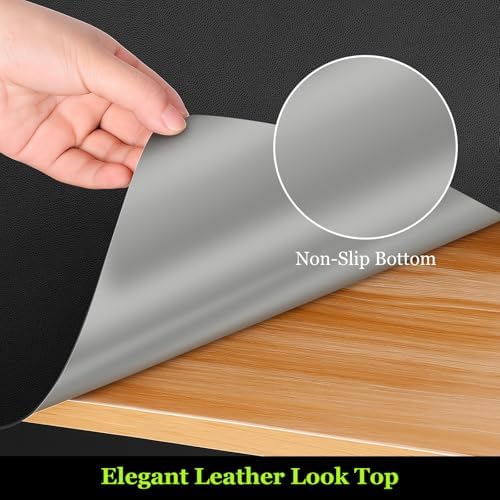 Warmstar Leather Table Cover 46 x 46 Inch, 1.8MM Thick PVC Table Protector Waterproof, Desk Cover Protector Non-Slip Table Pad for Kitchen, Dresser, Gaming Desk,Dining Room Table - Image 2