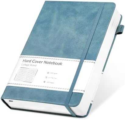 CAGIE Journal Notebook for Women Men Leather Journaling Diary Daily A5 Blue by CAGIE