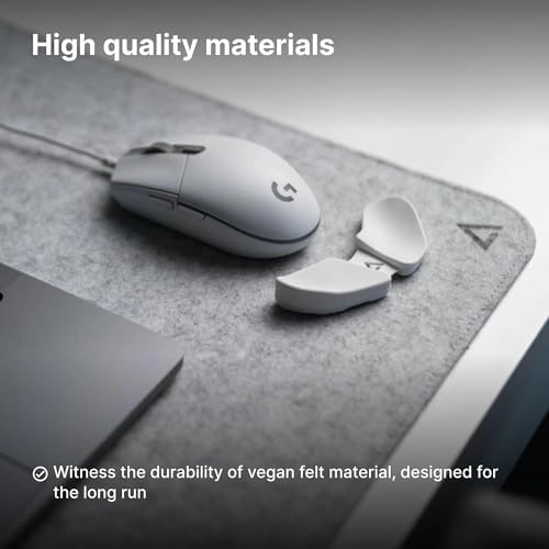 DELTAHUB - Minimalistic Felt Desk Protective Pad, Anti-Fray, Anti-Slip, Easy to Clean, Easy Glide, Long Lasting, Sleek Design, Comfortable, Resistant, Desk Mat, PC, Mac, Laptop - Small (11x25inch) - Image 3