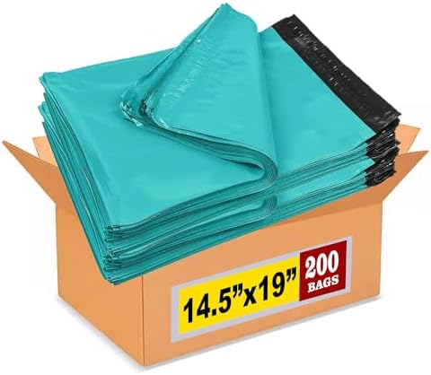 iMBAPrice Teal Poly Mailers 14.5 x 19 Inch #6, 200-Pack by iMBAPrice